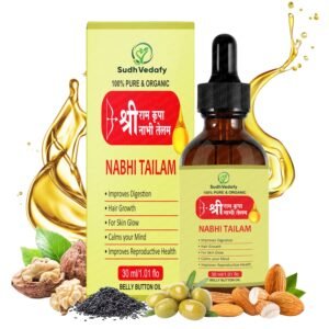 Sudh Vedafy Sri Ram Nabhi Tailam 30ml – Ayurvedic Multi Benefit Belly Button Oil for Skin, Hair, Health & Beauty – Nabhi Tel नाभि तेल (Pack of 2)